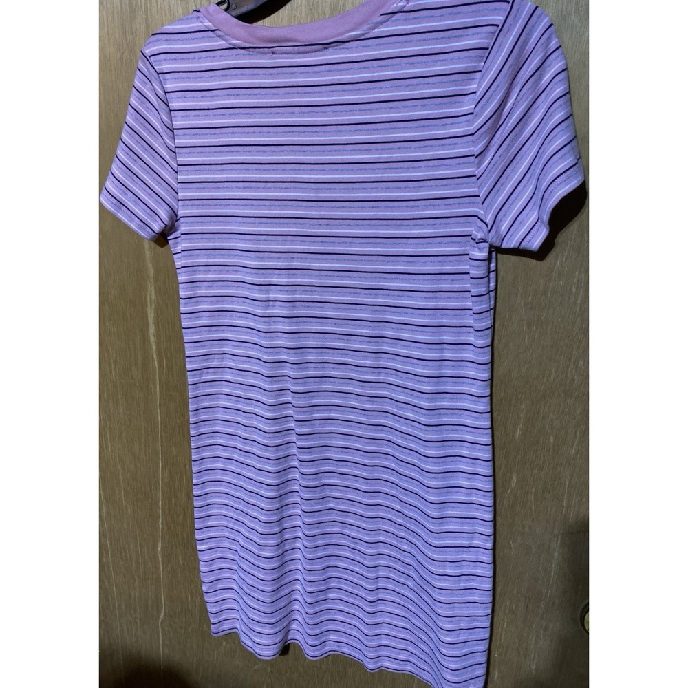 TOMMY HILFIGER Dress Woman Size Small Pink & White T-Shirt Style Striped